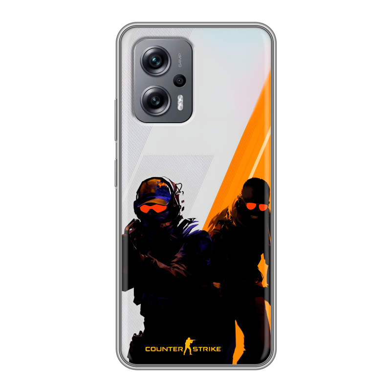 Силиконовый чехол на Xiaomi Poco X4 GT с принтом Контер страйк Counter strike Силиконовый чехол на Xiaomi Poco X4 GT с принтом Контер страйк Counter strike