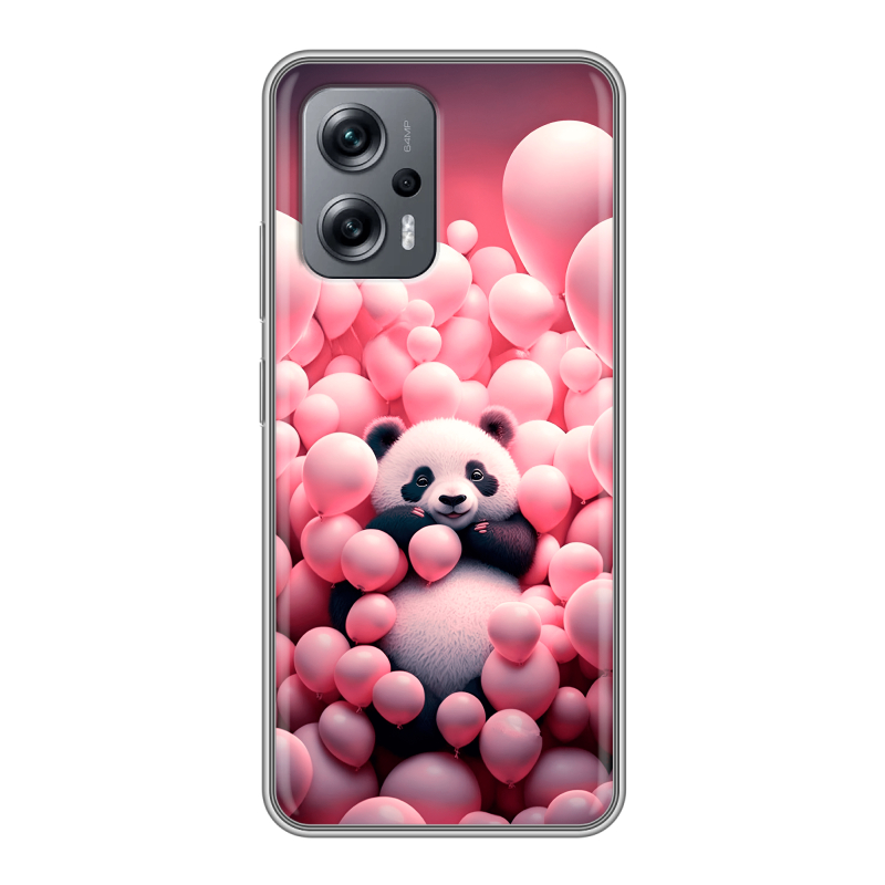 Силиконовый чехол на Xiaomi Poco X4 GT с принтом Панда Силиконовый чехол на Xiaomi Poco X4 GT с принтом Панда