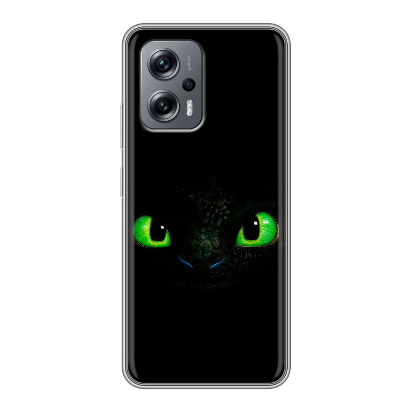 Силиконовый противоударный чехол на Xiaomi Poco X4 GT с принтом Как приручить дракона Силиконовый противоударный чехол на Xiaomi Poco X4 GT с принтом Как приручить дракона