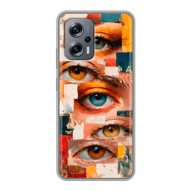 Силиконовый противоударный чехол на Xiaomi Poco X4 GT с принтом Модный принт Силиконовый противоударный чехол на Xiaomi Poco X4 GT с принтом Модный принт