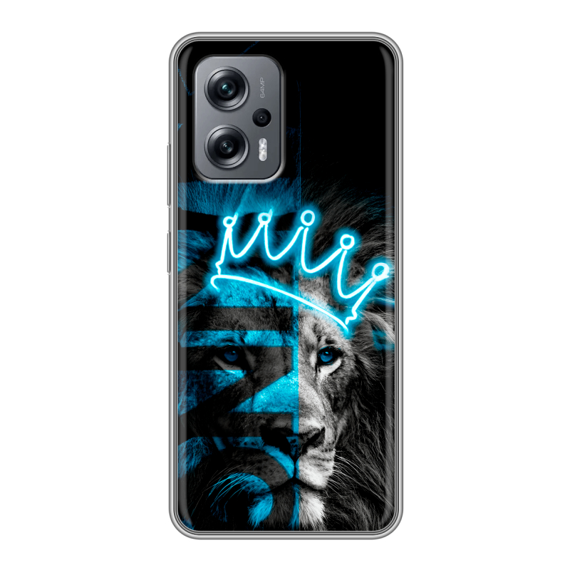 Силиконовый чехол на Xiaomi Poco X4 GT с принтом Король лев Силиконовый чехол на Xiaomi Poco X4 GT с принтом Король лев