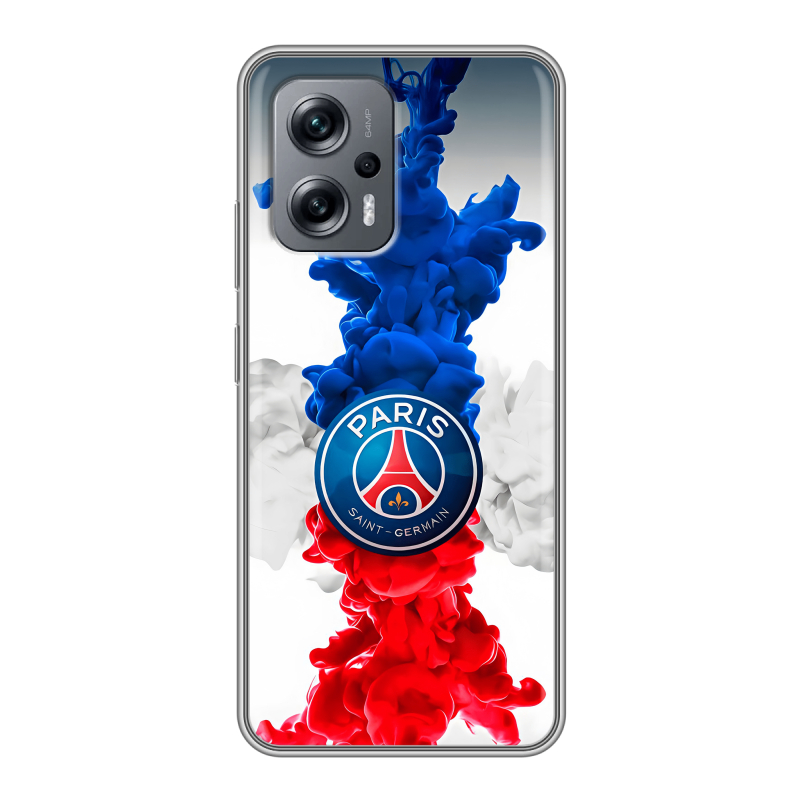 Силиконовый чехол на Xiaomi Poco X4 GT с принтом PSG ПСЖ Силиконовый чехол на Xiaomi Poco X4 GT с принтом PSG ПСЖ