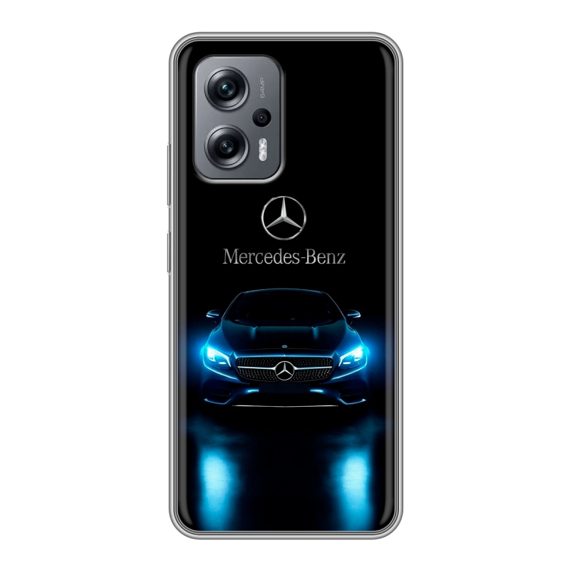 Силиконовый чехол на Xiaomi Poco X4 GT с принтом Mercedes Мерседес Силиконовый чехол на Xiaomi Poco X4 GT с принтом Mercedes Мерседес