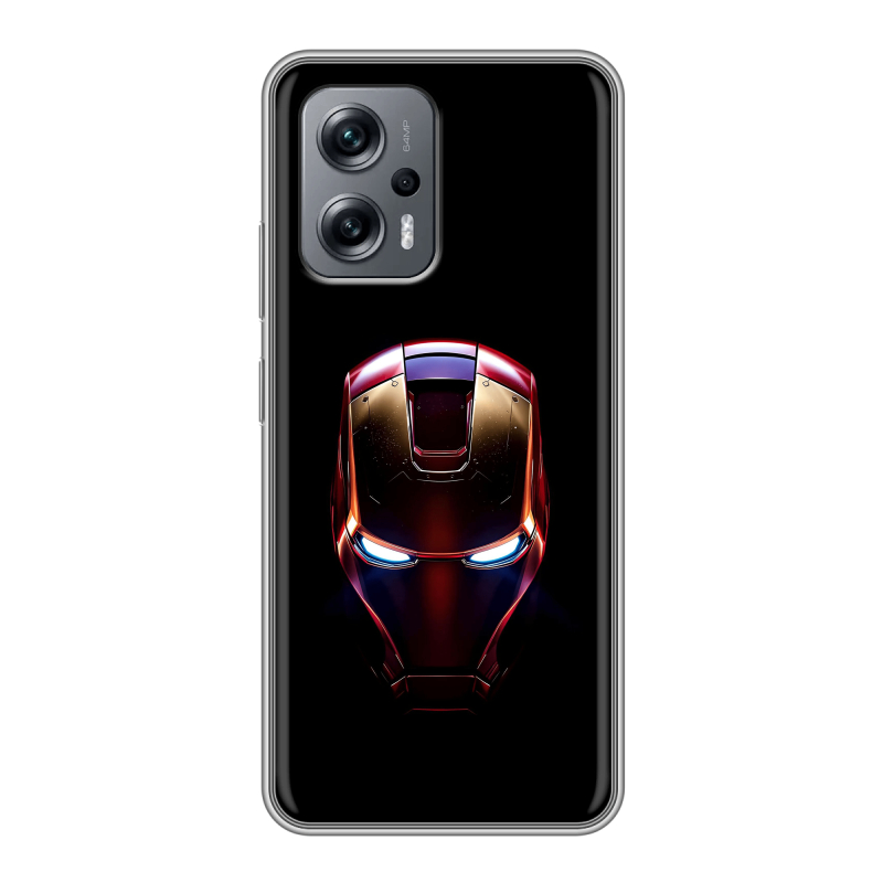Силиконовый чехол на Xiaomi Poco X4 GT с принтом IronMan Железный человек Силиконовый чехол на Xiaomi Poco X4 GT с принтом IronMan Железный человек