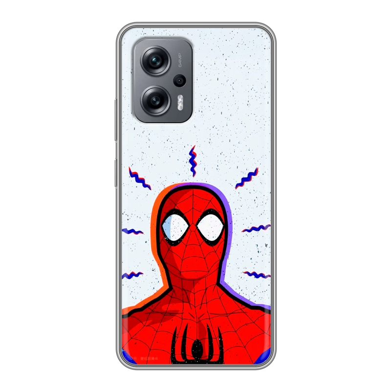 Силиконовый чехол на Xiaomi Poco X4 GT с принтом Spiderman Человек паук Силиконовый чехол на Xiaomi Poco X4 GT с принтом Spiderman Человек паук