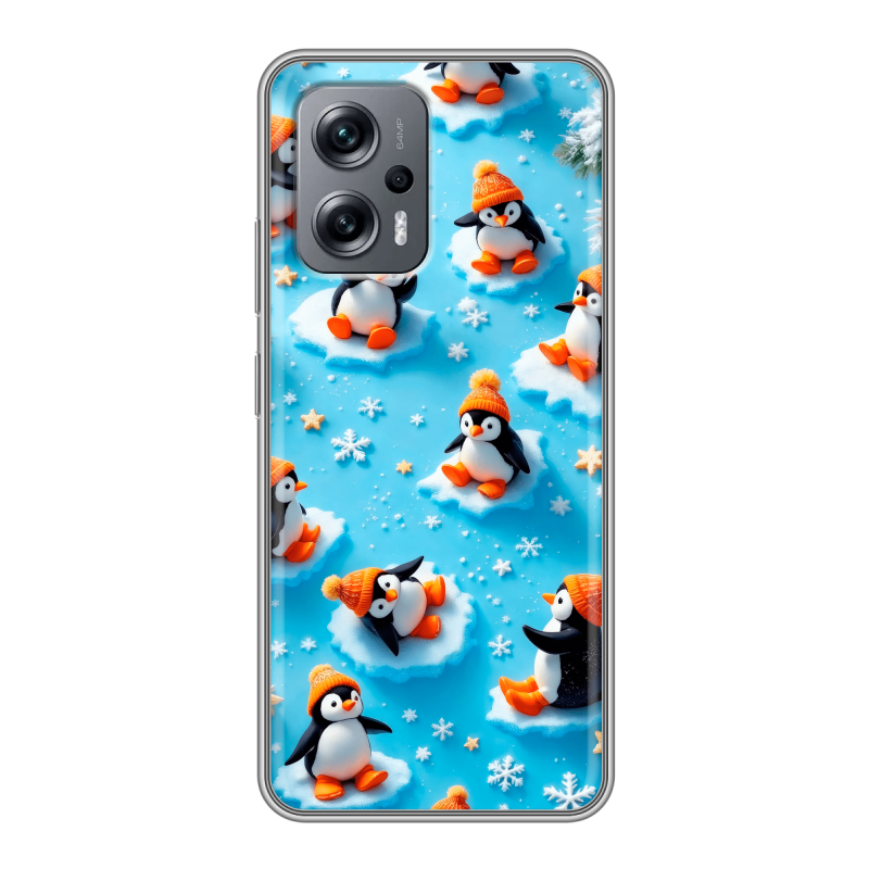 Силиконовый чехол на Xiaomi Poco X4 GT с принтом Новый год Силиконовый чехол на Xiaomi Poco X4 GT с принтом Новый год