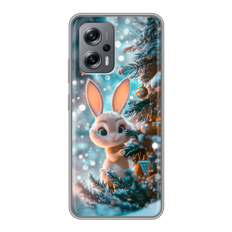Силиконовый чехол на Xiaomi Poco X4 GT с принтом Новый год Силиконовый чехол на Xiaomi Poco X4 GT с принтом Новый год