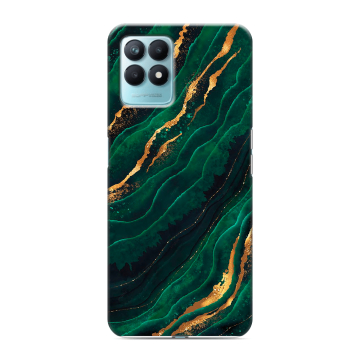 Силиконовый чехол на Realme Narzo 50 с принтом Мрамор зеленое золото Силиконовый чехол на Realme Narzo 50 с принтом Мрамор зеленое золото