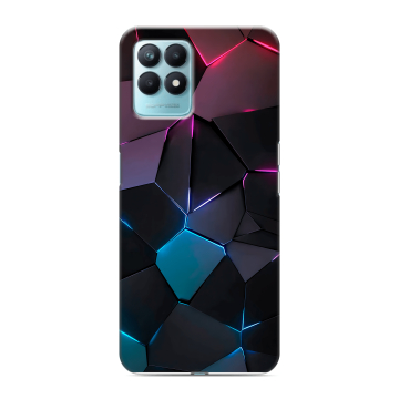 Силиконовый чехол на Realme Narzo 50 с принтом Геометрия неона Силиконовый чехол на Realme Narzo 50 с принтом Геометрия неона