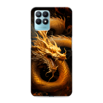 Силиконовый чехол на Realme Narzo 50 с принтом Золотой дракон Силиконовый чехол на Realme Narzo 50 с принтом Золотой дракон