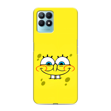 Силиконовый чехол на Realme Narzo 50 с принтом спанчбоб спанч боб Силиконовый чехол на Realme Narzo 50 с принтом спанчбоб спанч боб