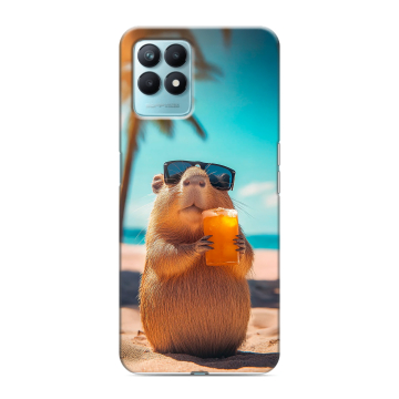 Силиконовый чехол на Realme Narzo 50 с принтом Капибара Силиконовый чехол на Realme Narzo 50 с принтом Капибара