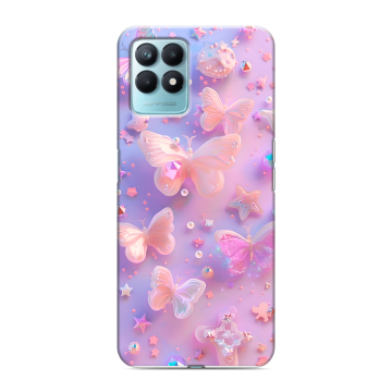 Силиконовый чехол на Realme Narzo 50 с принтом Бабочки Силиконовый чехол на Realme Narzo 50 с принтом Бабочки