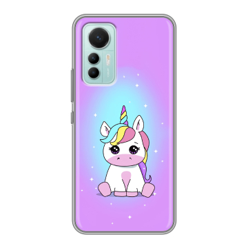 Силиконовый чехол на Xiaomi 12 Lite с принтом Единорог