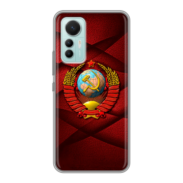 Силиконовый чехол на Xiaomi 12 Lite с принтом Герб СССР