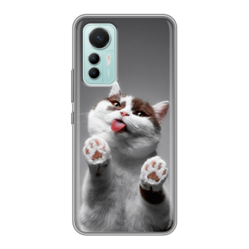 Силиконовый чехол на Xiaomi 12 Lite с принтом Коты