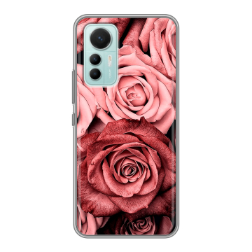 Силиконовый чехол на Xiaomi 12 Lite с принтом Цветы розы