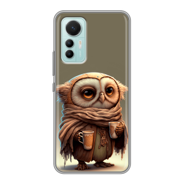 Силиконовый чехол на Xiaomi 12 Lite с принтом Сова