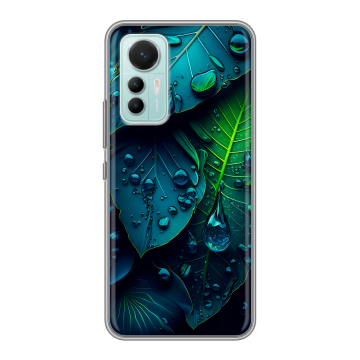 Силиконовый чехол на Xiaomi 12 Lite с принтом Листья