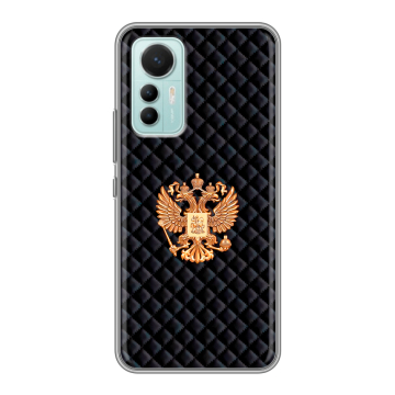 Силиконовый чехол на Xiaomi 12 Lite с принтом Герб России принт Силиконовый чехол на Xiaomi 12 Lite с принтом Герб России принт