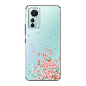 Силиконовый чехол на Xiaomi 12 Lite с принтом Ветка сакуры