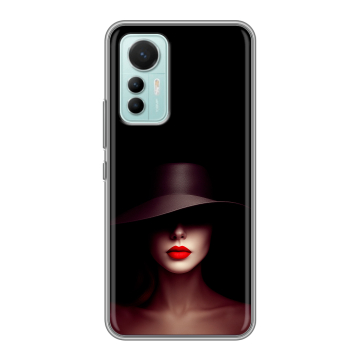 Силиконовый чехол на Xiaomi 12 Lite с принтом Девушка в шляпе