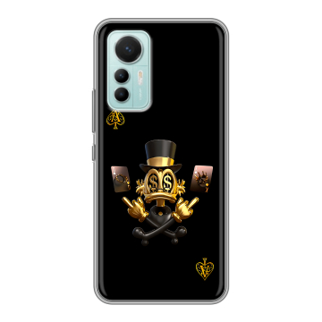 Силиконовый чехол на Xiaomi 12 Lite с принтом Золотой скрудж макдак Силиконовый чехол на Xiaomi 12 Lite с принтом Золотой скрудж макдак
