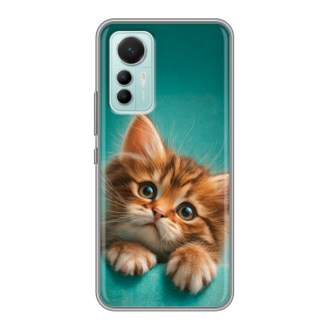 Силиконовый чехол на Xiaomi 12 Lite с принтом котенок Силиконовый чехол на Xiaomi 12 Lite с принтом котенок