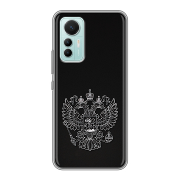 Силиконовый чехол на Xiaomi 12 Lite с принтом Герб России Силиконовый чехол на Xiaomi 12 Lite с принтом Герб России