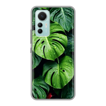 Силиконовый чехол на Xiaomi 12 Lite с принтом Листья Силиконовый чехол на Xiaomi 12 Lite с принтом Листья