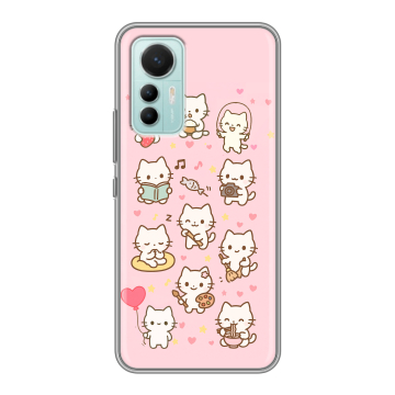 Силиконовый чехол на Xiaomi 12 Lite с принтом Hello Kitty Хелоу Кити