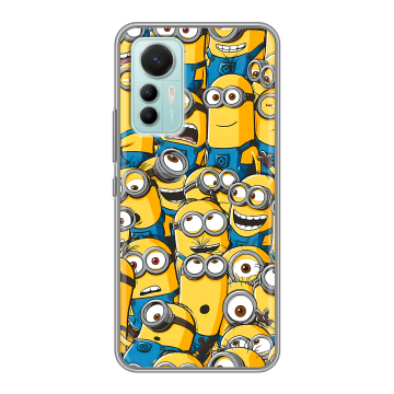 Силиконовый чехол на Xiaomi 12 Lite с принтом Миньоны Силиконовый чехол на Xiaomi 12 Lite с принтом Миньоны