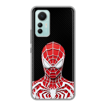 Силиконовый чехол на Xiaomi 12 Lite с принтом человек паук spiderman Силиконовый чехол на Xiaomi 12 Lite с принтом человек паук spiderman