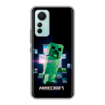 Силиконовый чехол на Xiaomi 12 Lite с принтом Майнкрафт Minecraft