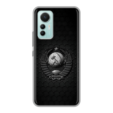 Силиконовый чехол на Xiaomi 12 Lite с принтом Герб Флаг СССР Силиконовый чехол на Xiaomi 12 Lite с принтом Герб Флаг СССР