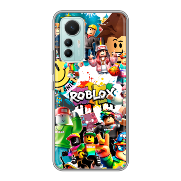 Силиконовый чехол на Xiaomi 12 Lite с принтом Roblox Роблокс