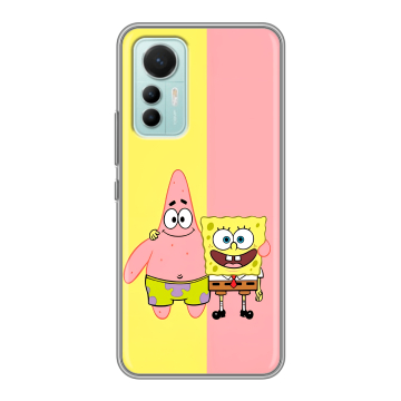 Силиконовый чехол на Xiaomi 12 Lite с принтом Спанч боб Спанчбоб Силиконовый чехол на Xiaomi 12 Lite с принтом Спанч боб Спанчбоб