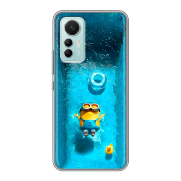 Силиконовый чехол на Xiaomi 12 Lite с принтом Миньоны