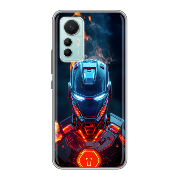 Силиконовый чехол на Xiaomi 12 Lite с принтом IronMan Железный человек Силиконовый чехол на Xiaomi 12 Lite с принтом IronMan Железный человек