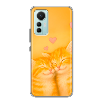 Силиконовый чехол на Xiaomi 12 Lite с принтом Милые котята