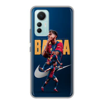Силиконовый чехол на Xiaomi 12 Lite с принтом Барселона Barca Yamal Силиконовый чехол на Xiaomi 12 Lite с принтом Барселона Barca Yamal