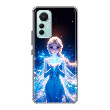 Силиконовый чехол на Xiaomi 12 Lite с принтом Холодное сердце Frozen Силиконовый чехол на Xiaomi 12 Lite с принтом Холодное сердце Frozen