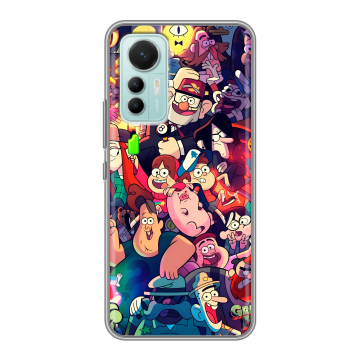 Силиконовый чехол на Xiaomi 12 Lite с принтом Gravity Falls Гравити Фолз