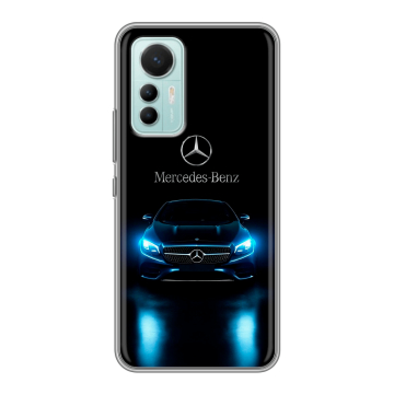 Силиконовый чехол на Xiaomi 12 Lite с принтом Mercedes Мерседес Силиконовый чехол на Xiaomi 12 Lite с принтом Mercedes Мерседес