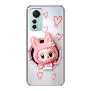 Силиконовый чехол на Xiaomi 12 Lite с принтом Labubu Лабубу Силиконовый чехол на Xiaomi 12 Lite с принтом Labubu Лабубу