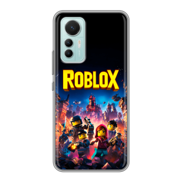 Силиконовый чехол на Xiaomi 12 Lite с принтом Roblox Роблокс