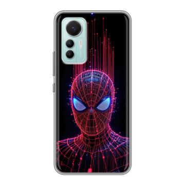 Силиконовый чехол на Xiaomi 12 Lite с принтом Spiderman Человек паук