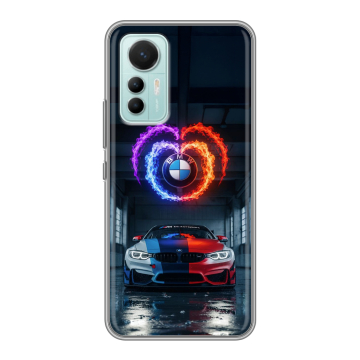 Силиконовый чехол на Xiaomi 12 Lite с принтом BMW БМВ