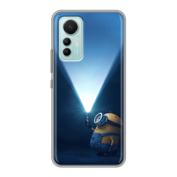 Силиконовый чехол на Xiaomi 12 Lite с принтом Миньоны Силиконовый чехол на Xiaomi 12 Lite с принтом Миньоны
