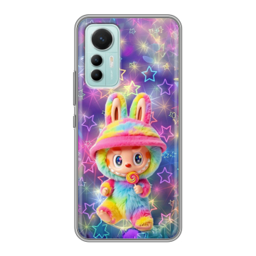 Силиконовый чехол на Xiaomi 12 Lite с принтом Labubu Лабубу Силиконовый чехол на Xiaomi 12 Lite с принтом Labubu Лабубу